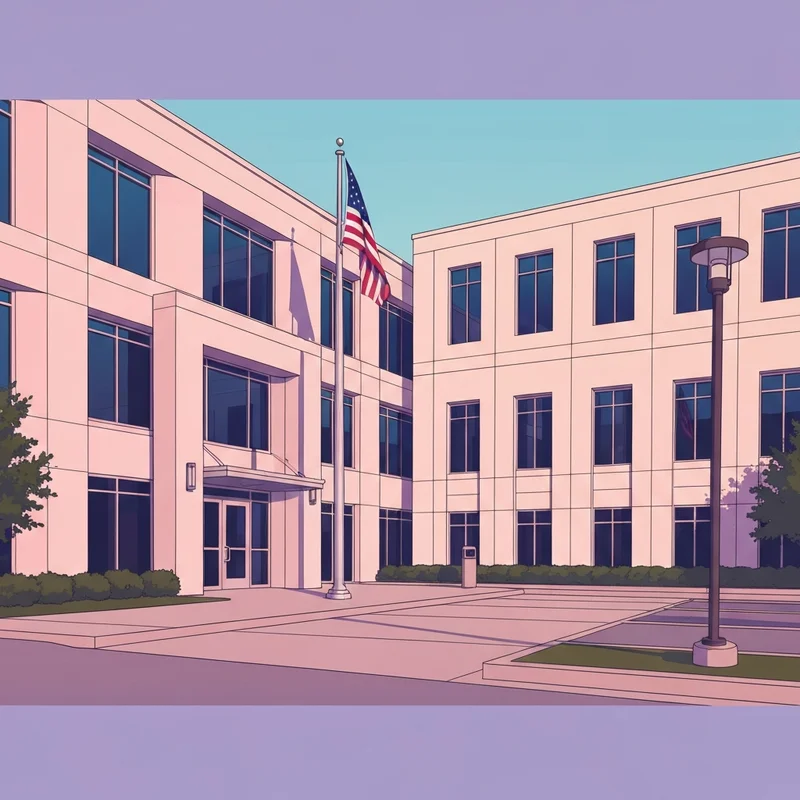 The Social Security Administration Birmingham AL office building with a clear blue sky, representing stability and professional service.