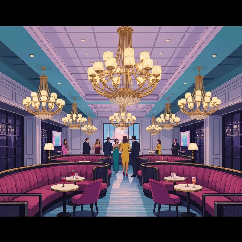 The luxury interior of Oxford Social Club at Pendry San Diego during its final year of operation.