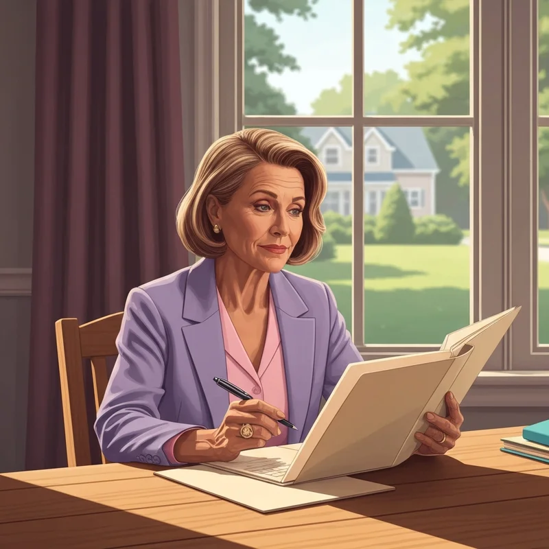 A peaceful senior couple sitting in a bright New Jersey park, reviewing a folder of documents titled nj social security with confidence.