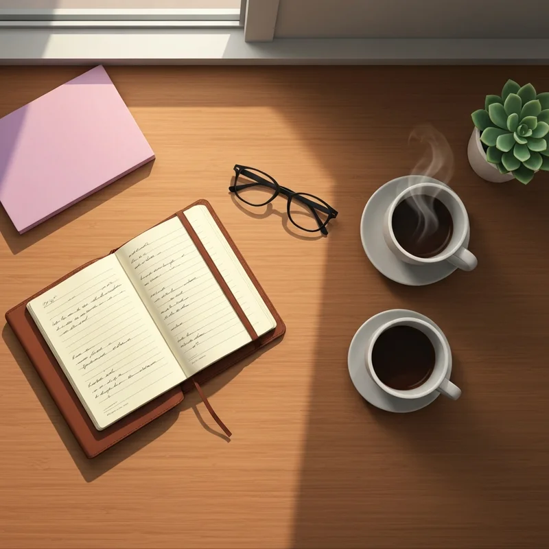 A professional desktop with a notebook, glasses, and a copy of the national association of social workers code of ethics, symbolizing study and professional integrity.