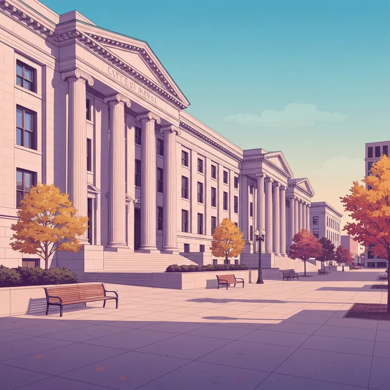 The exterior of the federal building housing the social security office lincoln ne on Centennial Mall.