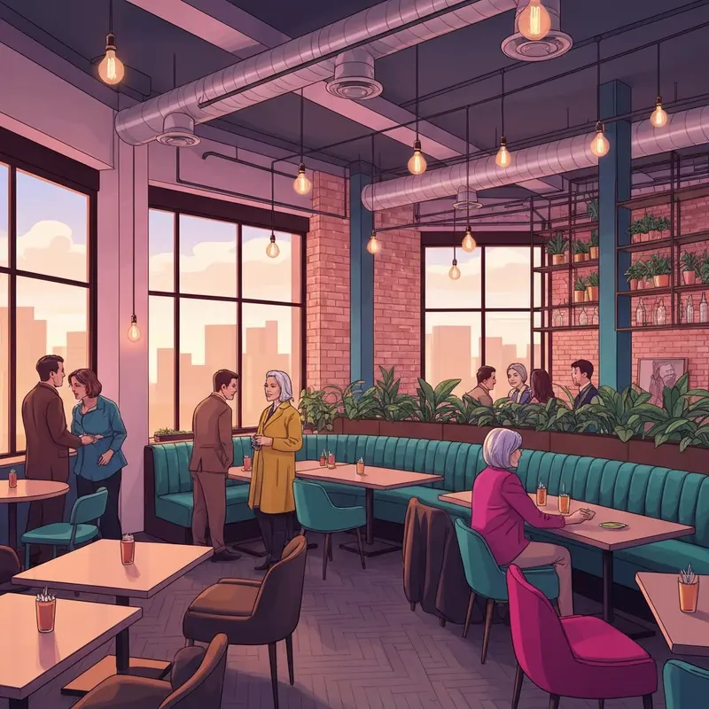 The Social on 83rd modern restaurant interior Peoria AZ with velvet booths and warm lighting