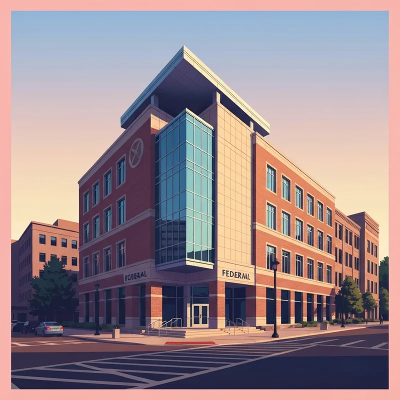 A modern government building exterior in Texarkana with a clear sign for the social security office texarkana, symbolizing financial security and local guidance.