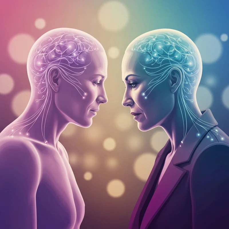 A peaceful conceptual illustration of a social responsiveness scale showing interlocking puzzle pieces and human silhouettes connecting.