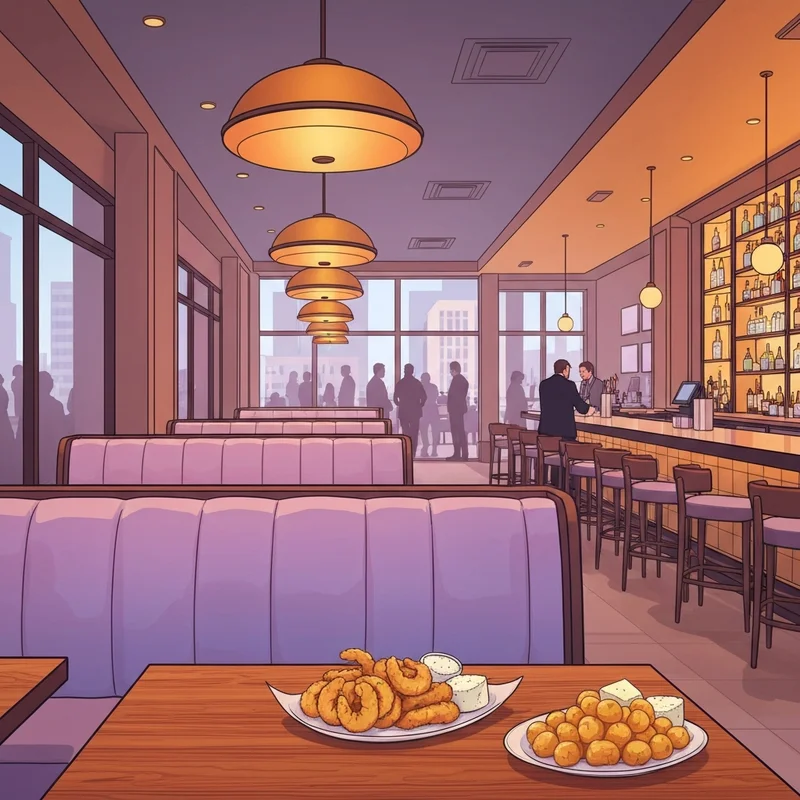 The vibrant interior of City Social Bar and Grill in Milwaukee featuring a social lounge vibe with Southern-style dishes.