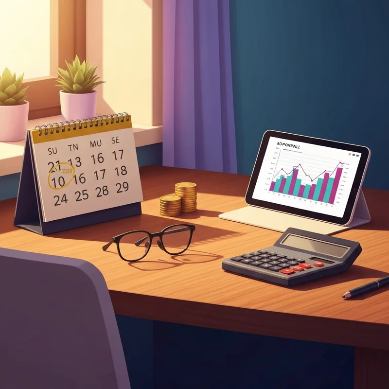 Infografía sobre el cola seguro social anuncio 2026 con un calendario y monedas de oro