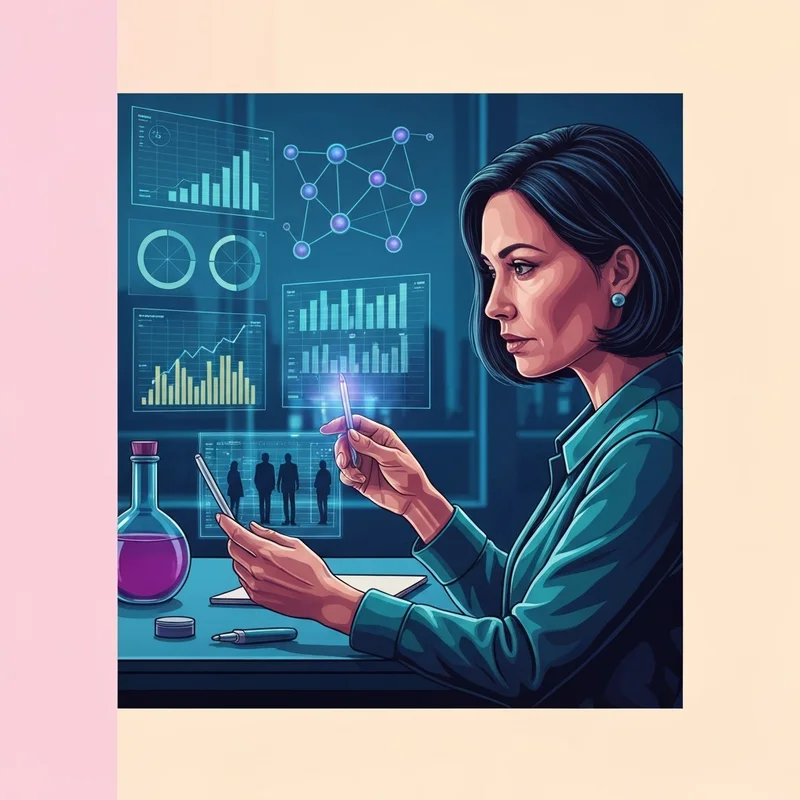 A young student analyzing holographic social data charts, illustrating that sociology is a social science.