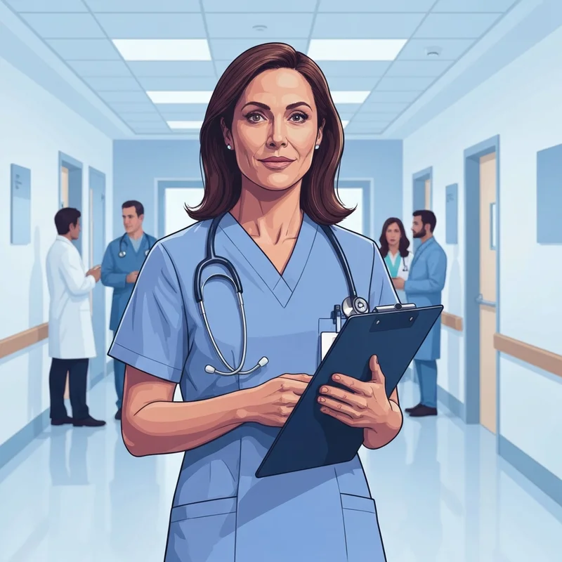 A professional medical social worker in a modern hospital setting providing supportive care, reflecting current medical social worker openings.