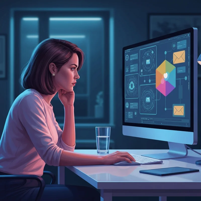 A young cybersecurity student analyzing digital red flags and phishing patterns on a modern laptop screen, 2.2.8 activity: social engineering techniques focus.