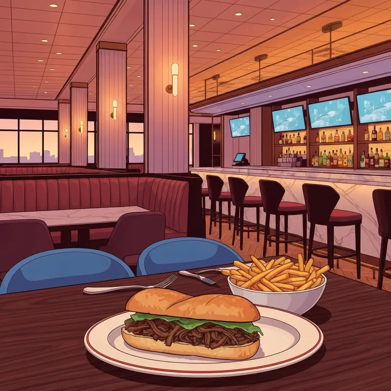 The vibrant and sophisticated interior of Belle Meade Social in East Memphis, showing the blend of sports lounge energy and New American dining elegance.