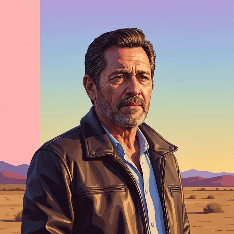 A cinematic portrayal of the actor Gerardo Taracena as the character Pablo Acosta in Narcos: Mexico, highlighting his intense and emotional performance.