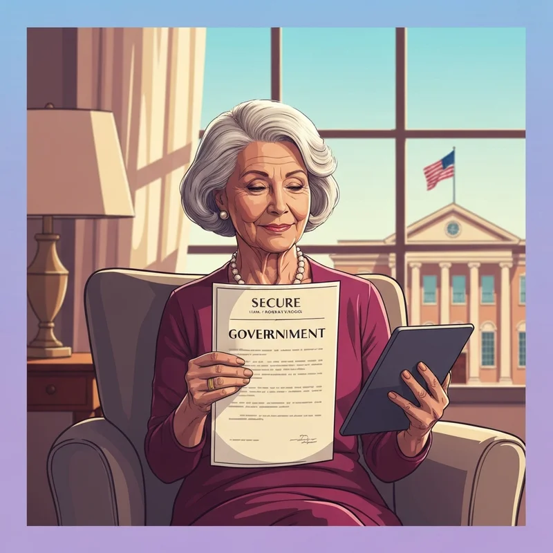 A close-up of a senior person's hands holding a Social Security card and a tablet showing financial stability graphs, representing the schumer social security legislation.