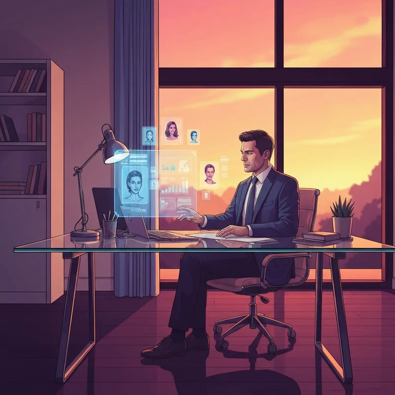 A high-tech digital workspace showing various glowing holograms of the top 10 ai tools integrated into a single interface.