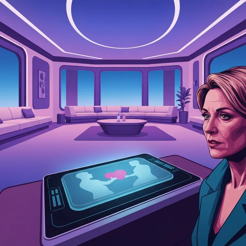 A serene, private digital sanctuary featuring a soft-lit room with holographic male silhouettes and queer-coded neon accents, representing gay nsfw ai chat.