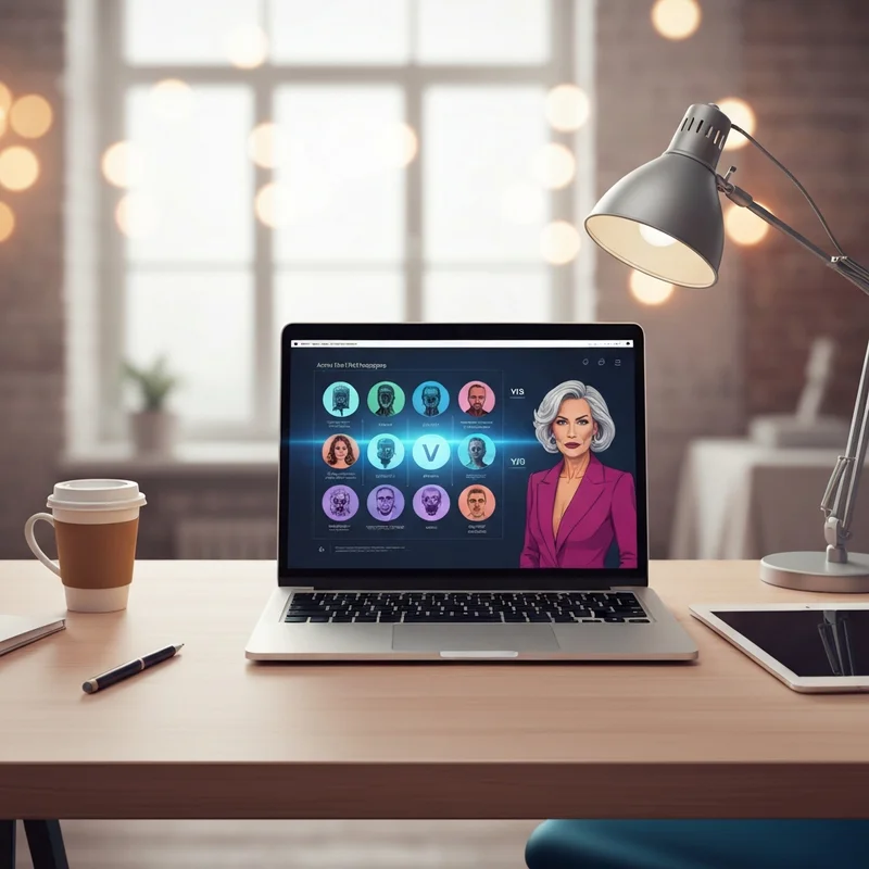 A sleek, modern workspace featuring a high-end laptop displaying a glowing network of interconnected AI model logos, representing the best paid ai options of 2026.