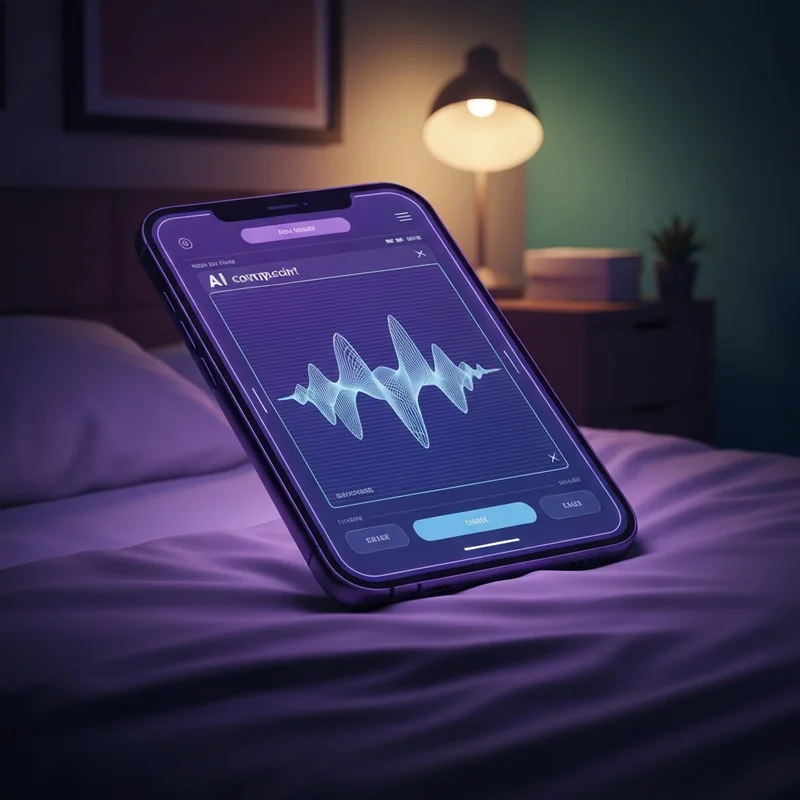 A futuristic digital companion glowing softly in a dim room, representing the concept of horny ai and digital intimacy.