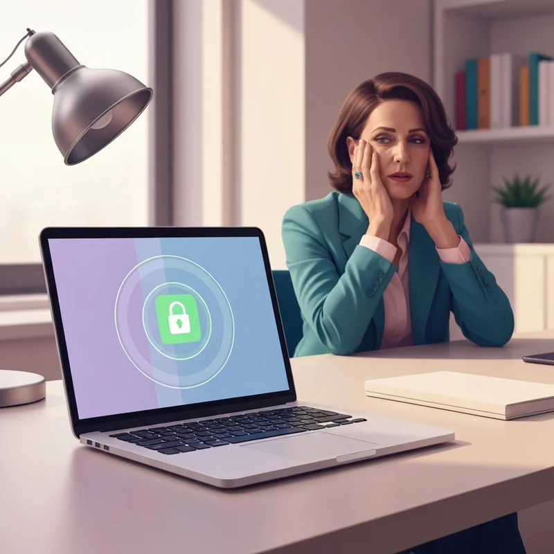 A young professional successfully completing a ChatGPT signin on a clean, modern laptop screen with a secure green lock icon.