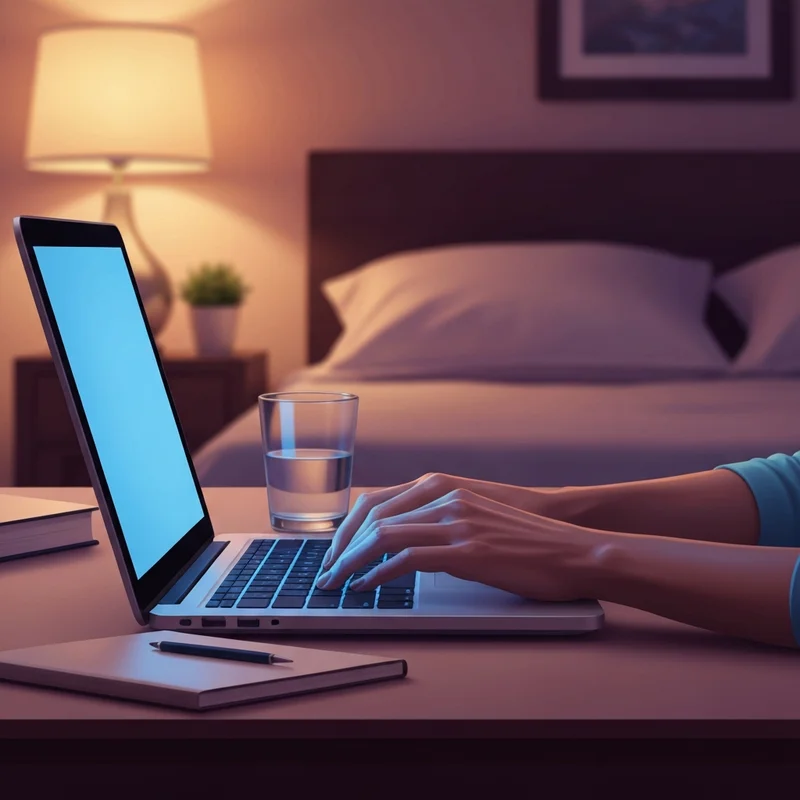 A private, safe space for exploring erotic ai chat on a laptop in a cozy room.