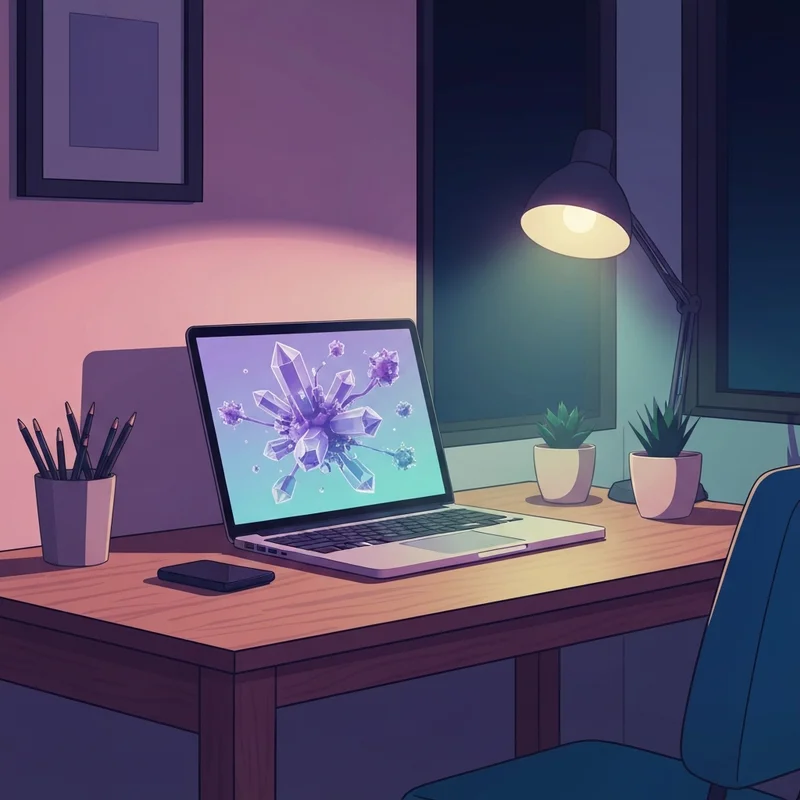 A serene and private digital sanctuary showing a glowing interface with soft purple and blue light, representing nsfw artificial intelligence freedom.