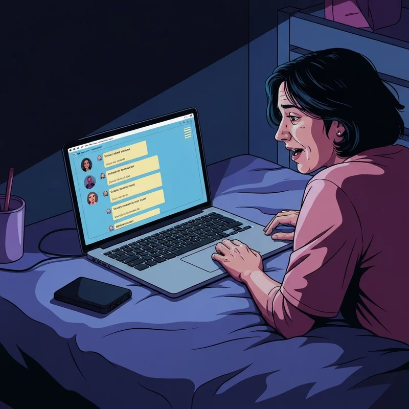 A nostalgic young person looking at a glowing computer screen featuring the legacy old character ai website interface in a dimly lit room.