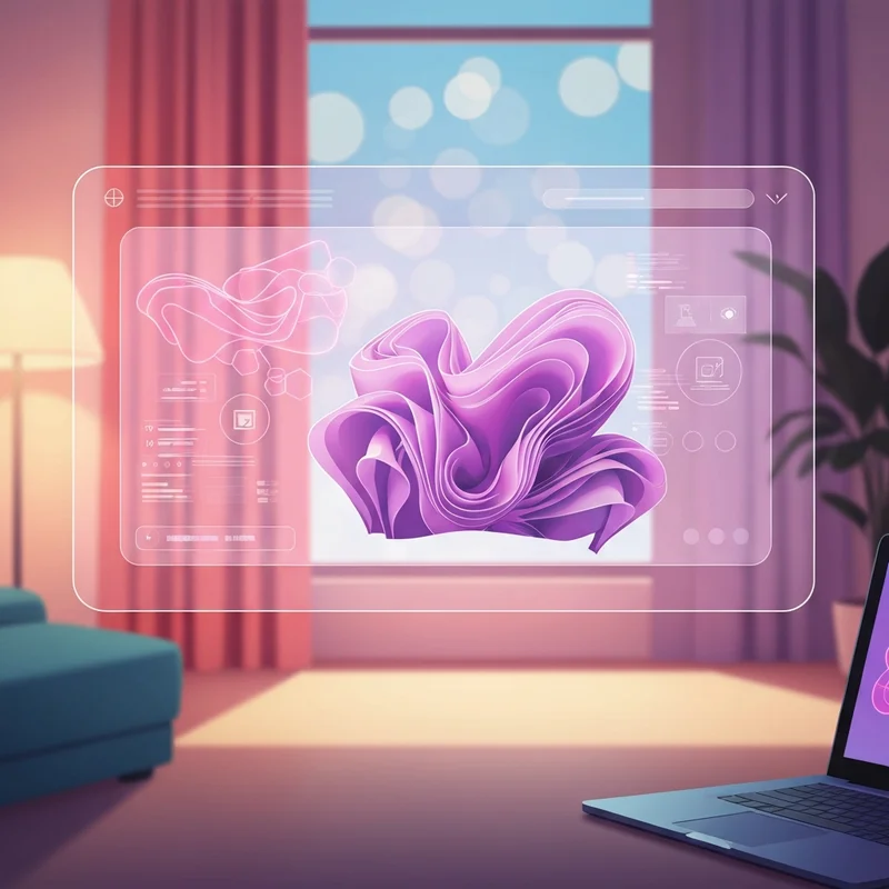 A glowing, futuristic holographic interface representing a free nsfw chatbot for private roleplay.