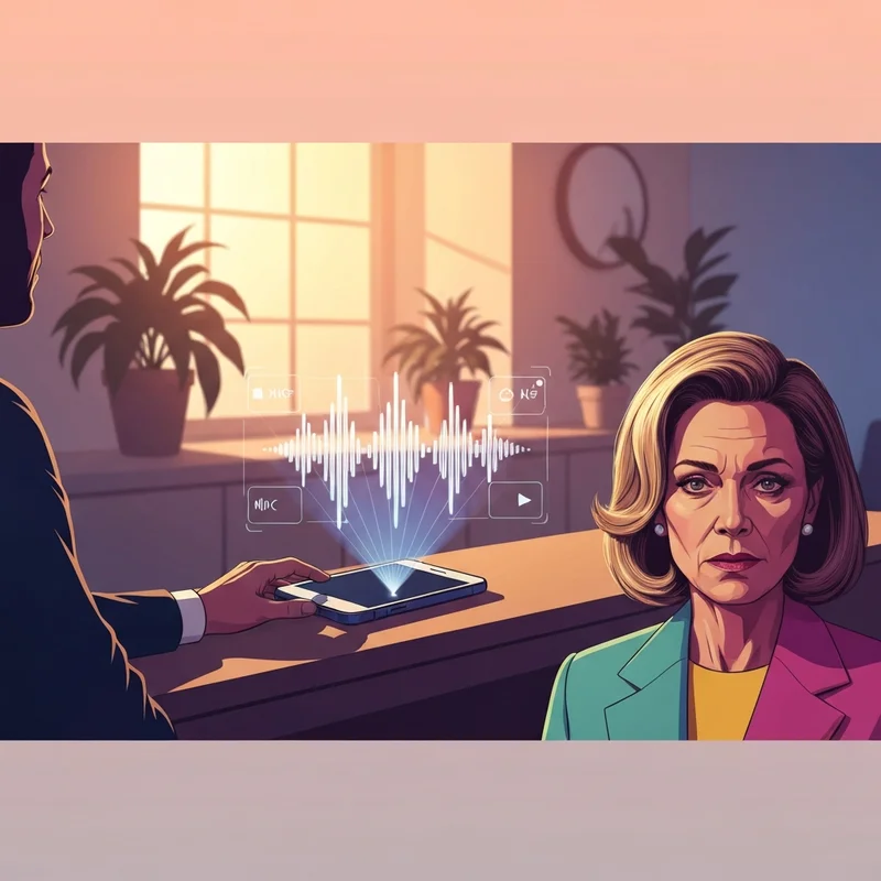 A person sitting in a cozy, sunlit room, interacting with the pi voice feature on their phone, surrounded by warm plants and a soft digital glow.