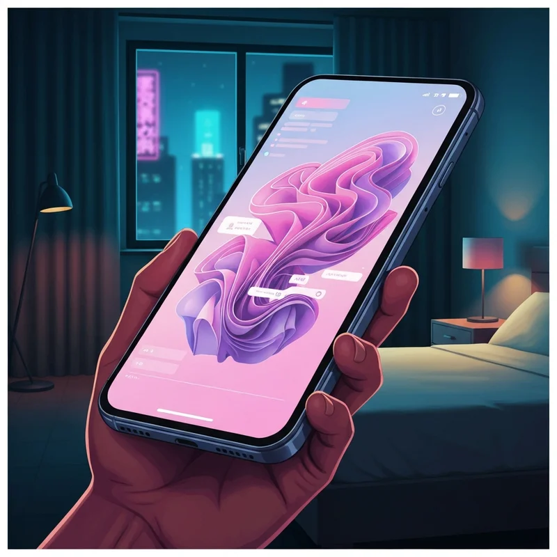 A cinematic visualization of a high-tech digital companion interface for free horny ai roleplay.