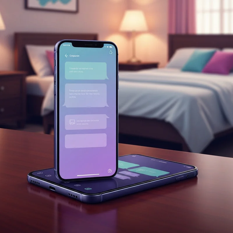 A conceptual image of an ai porn bot interaction showing a secure digital interface and purple neon lighting.