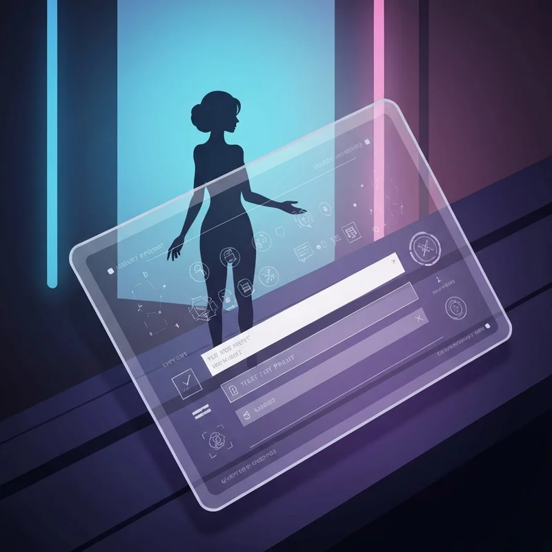 A cinematic, neon-lit digital space showing a customizable AI interface for an r34 ai chatbot, representing creative freedom and privacy.