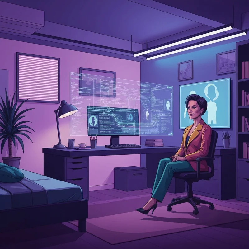 A glowing digital portal showing a neon-lit futuristic sanctuary representing ai chatbot 18 unlimited messages.