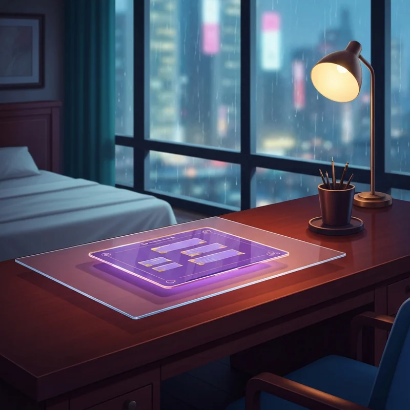 A cinematic, neon-lit digital companion interface showcasing a free naughty ai chat session on a sleek glass tablet.