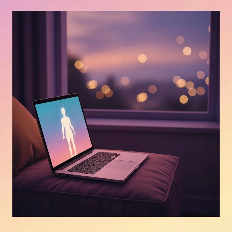 A peaceful and private digital sanctuary for exploring a virtual sex bot for emotional and romantic roleplay.