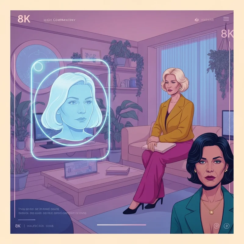 A cinematic, high-fidelity 3D rendering of a futuristic digital companion interface with glowing neon accents, representing nextday ai roleplay.