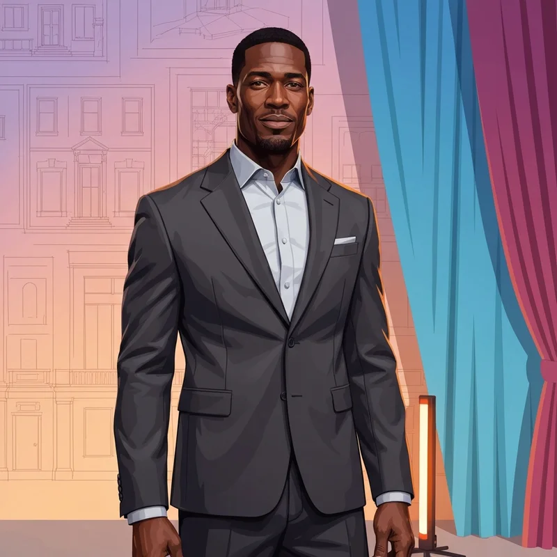 Yahya Abdul-Mateen II in a cinematic, thoughtful pose reflecting his prestige acting career.