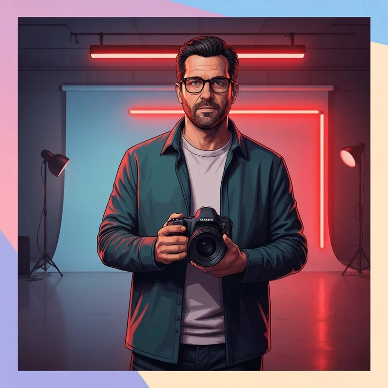 Mark Fischbach standing confidently in front of a cinematic lens, representing the shift from YouTube to directorial success.