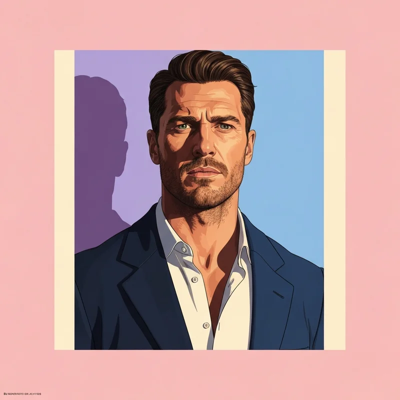 Nicholas Galitzine: Actor, He-Man star, and British talent in a cinematic leading man pose.