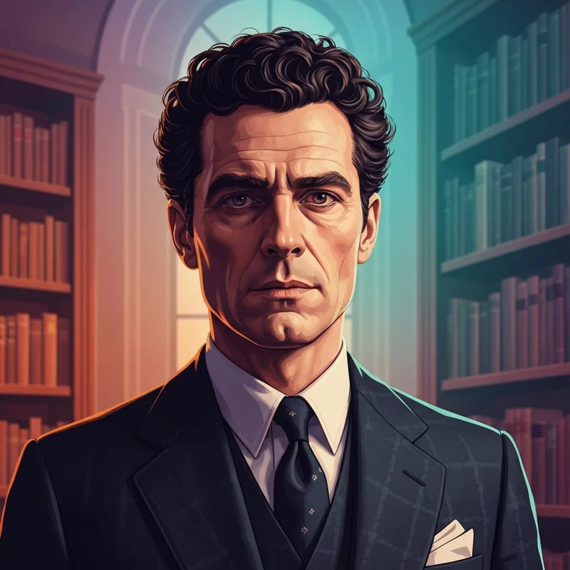 Jacob Fortune-Lloyd looking intense and thoughtful in a prestige television setting, representing his roles as DCI Rhys and Townes.