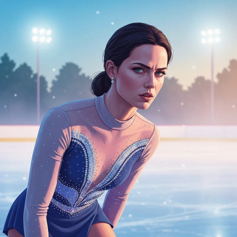 Madelyn Keys as Adriana Russo in Finding Her Edge skating on ice