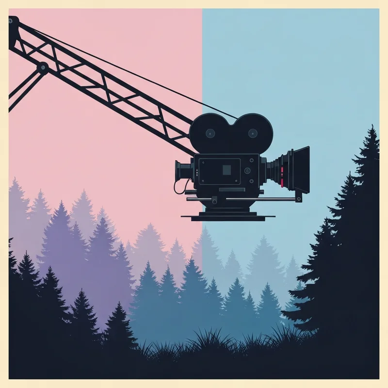 A dramatic low-angle cinematic shot representing the visionary directing style of Sam Raimi featuring intense shadows and Dutch angles.