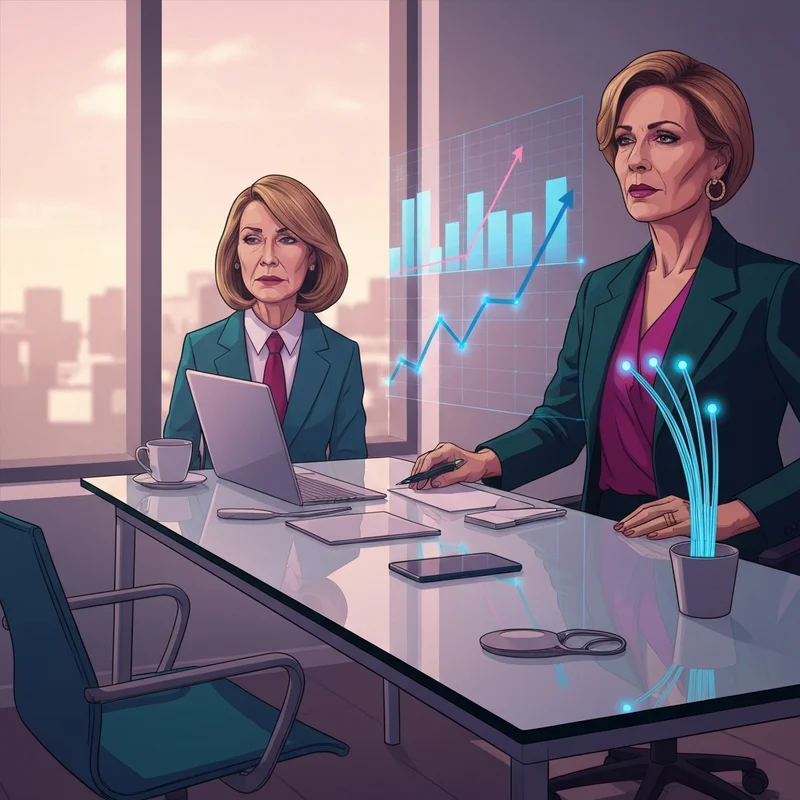 A professional investor analyzing the bt share price on a digital dashboard showing green growth trends and fibre optic network icons.
