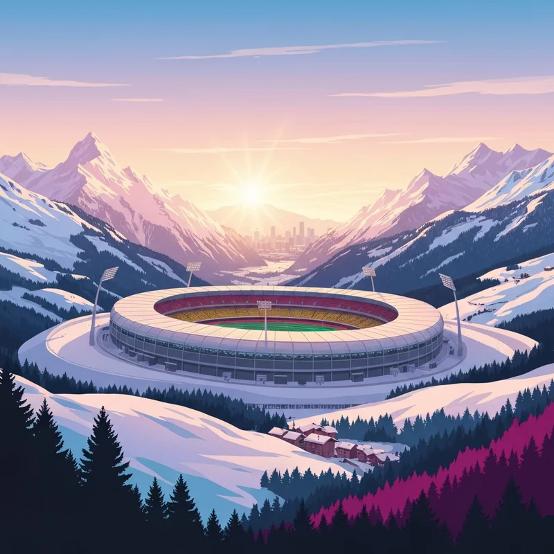 A cinematic aerial view of the Italian Alps and the city of Milan, highlighting where is the winter olympics 2026 will take place.