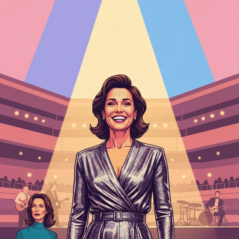 A cinematic and empowering portrait of lizzo performing on stage under warm golden lights.