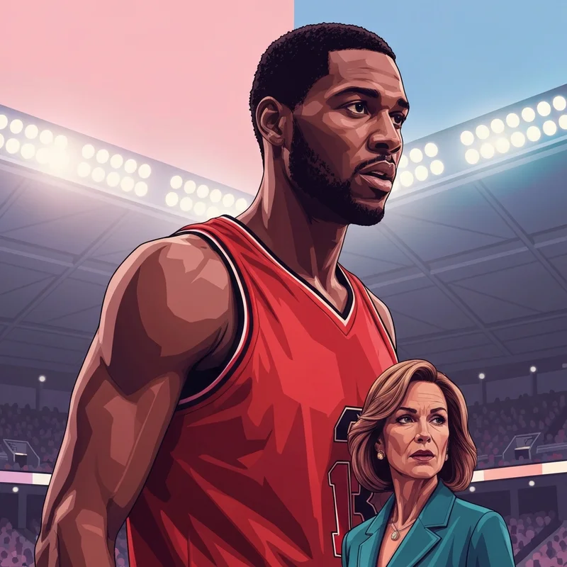 Lonzo Ball wearing a Chicago Bulls jersey looking determined on the basketball court.