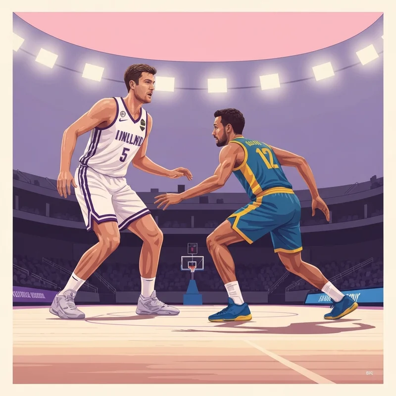 Utah Jazz vs Indiana Pacers basketball players in a tactical matchup at the Delta Center.