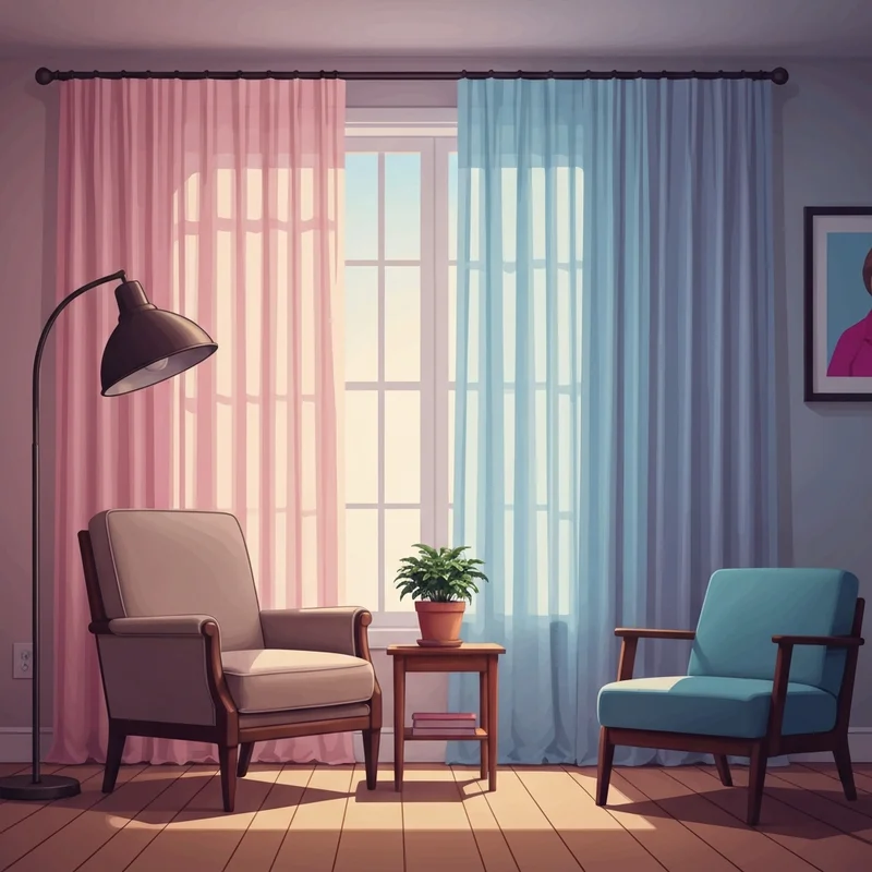 A peaceful and sun-filled modern living room representing the stability found through affordable housing.