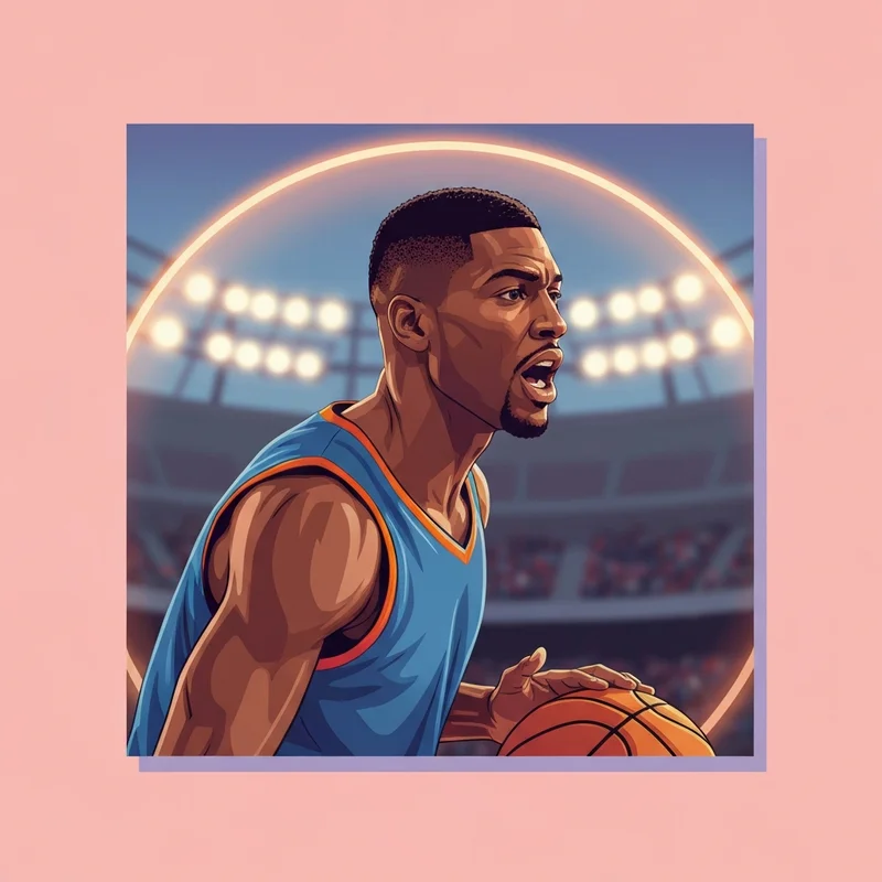 Kenrich Williams playing for the Oklahoma City Thunder in an NBA game.