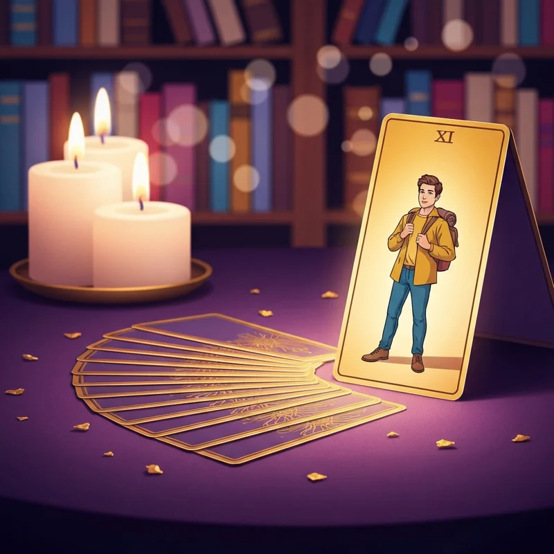 A mystical and serene depiction of the 22 major arcana cards fanned out on a velvet cloth with a glowing light suggesting spiritual transformation.