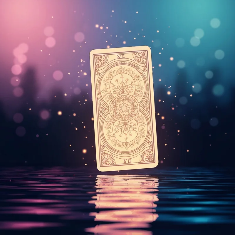 A mystical and soothing digital tarot free one card reading interface featuring a glowing ethereal card hovering over a cosmic background