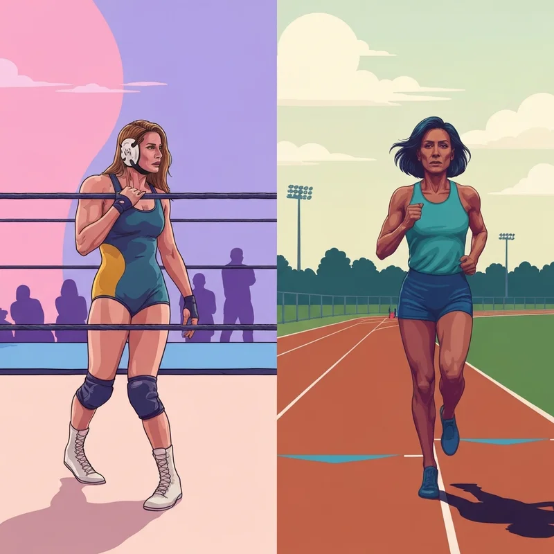 A composite visual representation of jasmine mendez as a professional athlete and digital creator.