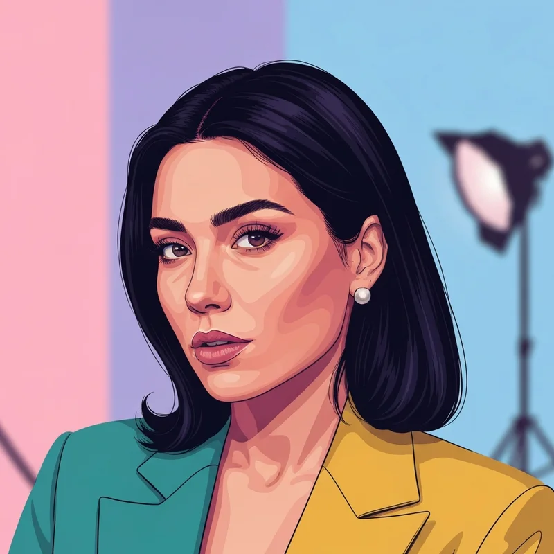 Portrait of a modern social media influencer archetype representing Alina Ali, cinematic lighting, fashion photography style.